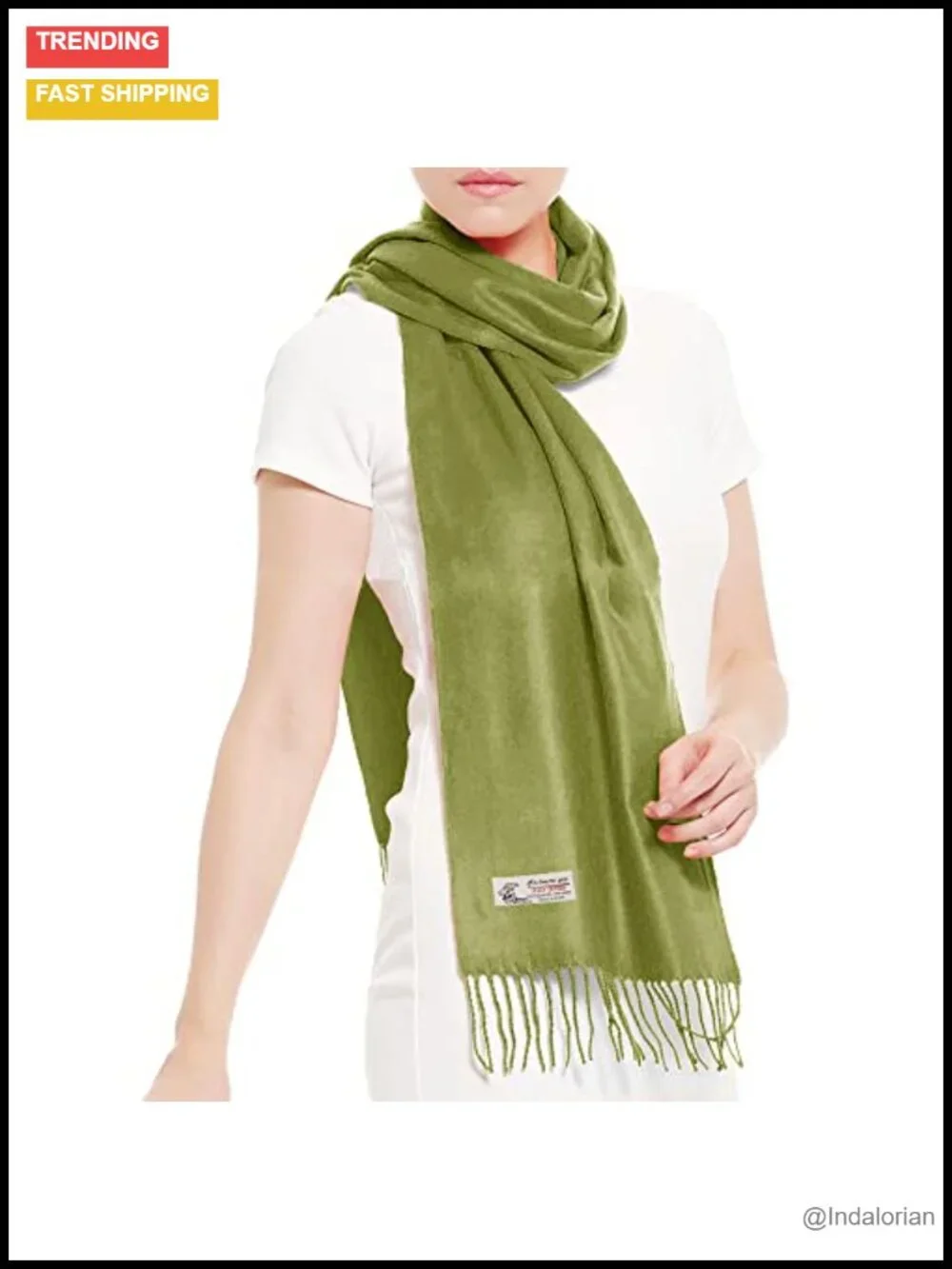 Plain Solid Color Cashmere Feel Luxurious Winter Scarf